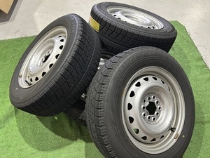 BRIDGESTONE BLIZZAK VRX　スタッドレスタイヤ　ホイールセット　4本　195/65R15　15X6JJ　　＜中古＞