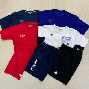 (Y)YJ020 (中古) ブランド スポーツウエア 7点セット /DESCENTE/umbro/半袖/ハーフパンツ/インナー/トレーニング/メンズ/まとめ売り