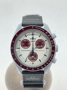 OMEGA◆OMEGA×SWATCH_ムーンスウォッチ_ミッショントゥザプルート_QZ_CE/ナイロン_42mm/アナログ/