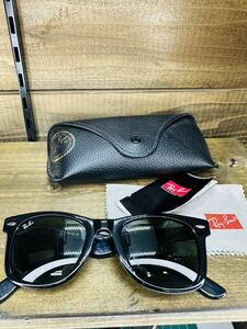 ◇ 1円 ★サングラス Ray-Ban レイバン サングラス WAYFARER ウェイファーラー RB2140-A 901 50□22 3N セルフレーム イタリア製 ブラック