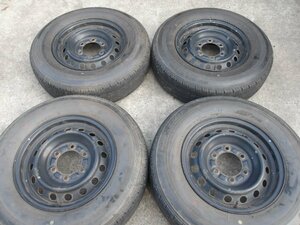 M506-ソ1 195/80R15 夏4本セット サマータイヤ LT 107/105L 195/80-15 195-80-15 ブリヂストン エコピア RD-613 STEEL 15インチ鉄ホイール