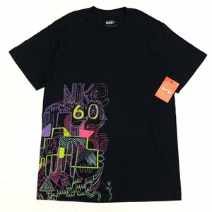 新品 NIKE 6.0 ナイキ デザインプリント Tシャツ M 黒 ブラック スポーツ イラスト 半袖 メンズ 紳士 未使用