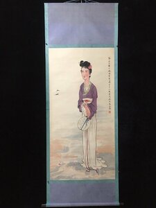 ◆古寳堂◆中国書画『近現代画家徐悲鴻・人物画・四尺中堂画・宣紙』肉筆紙本・掛け軸・書画立軸・中国美術・コレクター必見