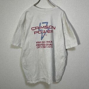 カーハート　半袖Tシャツ　胸ポケット　ワンポイントロゴ　企業ロゴ　白D2 古着　入手困難　激レア　希少 人気　デカロゴ　稲妻　雷