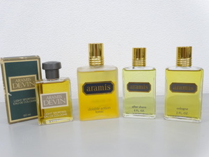 4点セット まとめて ほぼ満量 aramis アラミス DOUBLE ACTION TONIC 120ml DEVIN デヴィン AFTER SHAVE cologne 60ml 香水 フレグランス