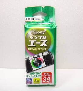 新品、未開封 送料230円より　39枚撮り　写ルンです　シンプルエース　135フィルム　感度400　3mフラッシュ　FUJIFILM　現状販売　期限切