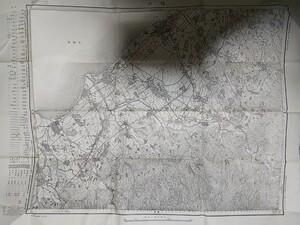 昭和29年資料修正(行政区画)2万5千分の1地形図[樽井(縁折り目、へたりあり)]旧陸軍佐野飛行場跡/旧町村名 