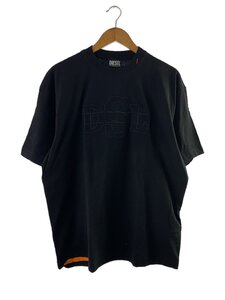 DIESEL◆Tシャツ/S/コットン/BLK/無地/A08566