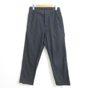 美品 22SS MHL. エムエイチエル マーガレットハウエル SUPERFINE COTTON TWILL PANTS イージートラウザーズ パンツ ０ ダークグレー ◆