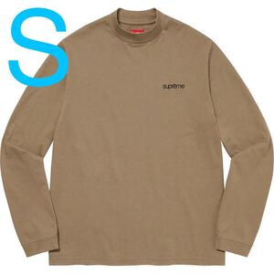 新品 Supreme Mock Neck L/S Top Dark Tan シュプリーム モックネック エルエス トップ ダークタン 22FW 22AW ゴルフ ロンT ボックスロゴ