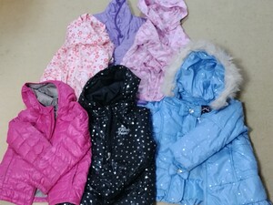 ジャケット　ジャンパー　 ダウン　子供服　女の子　100 110 120　サイズ　古着　まとめ アウター