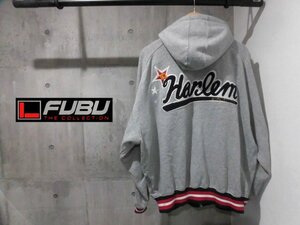 PLATINUM FUBUプラティナム フブ HARLEM GLOBETROTTERSハーレム グローブトロッターズ サガラワッペン スウェット ジップ パーカーM/メンズ