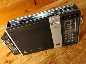 昭和レトロなナショナル(Panasonic)のBCLスリーバンドラジオ/ワールドボーイ/GX WorldBoyRF-858【実働】【動画あり】松下電器♯朝来佐嚢♯