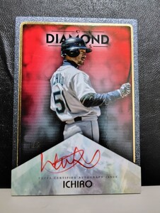 殿堂入り間近！！Topps Diamond icons イチロー直筆サインカード　5枚限定　赤インク　ファーストナンバー