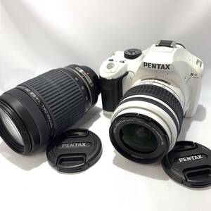 1円～ 8T60541224 PENTAX ペンタックス デジタル一眼レフカメラ K-X 1:3.5-5.6 18-55mm AL/1:4-5.8 55-300mm ED 通電動作未確認 現状品