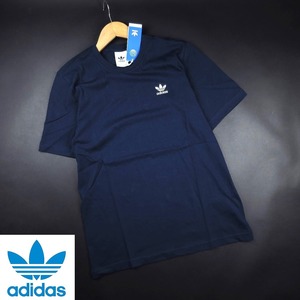 新品■アディダス オリジナルス/adidas/半袖 刺しゅうトレフォイルTシャツ276/978紺/【L】