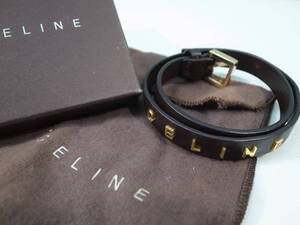 ■CELINE セリーヌ ブレスレット ベルトタイプ 2連 レディース