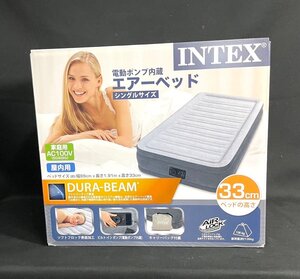 MIK933 INTEX★エアーベッド★電動ポンプ内蔵★シングルサイズ【1円スタート！】