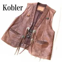 Kobler 社製 コブラー KOBLER ウエスタン レザー 本革 革　ベスト