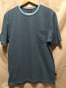 美品 patagonia ボーダーTシャツ ポケット S SP17 廃番希少品 Tシャツ surf