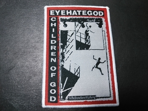 EYEHATEGOD 刺繍パッチ ワッペン children of god 白枠 / trouble sleep melvins high on fire fu manchu kyuss saint vitus Sunn O))