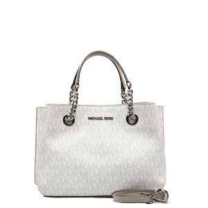 マイケルコース シグネチャー ビスクティーガン スモール ハンドバッグ ショルダーバッグ 2WAY ブライトホワイト Michael Kors 【中古】