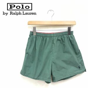 R1187-R-N◆POLO by RALPH LAUREN ポロバイラルフローレン ショートパンツ◆サイズM レディース 婦人 ボトムス インナーショーツ付き 緑