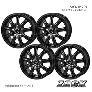 ZACK JP-209 MPV LY3P 2006/2～2016/3 アルミホイール4本セット 【17×7.0J 5-114.3 +48 グロスブラック】