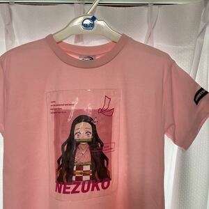 美品　鬼滅の刃　半袖　Ｔシャツ　ロング　130 禰豆子　ねずこ　ピンク　パジャマ