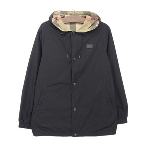 バーバリー リバーシブル フーデッド ジャケット 8043403 メンズ ブラック ベージュ BURBERRY 中古 【アパレル・小物】