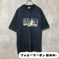 古着 used　半袖プリントTシャツ　黒　ブラック　レトロ　デザイン　個性的　クルーネック　ビッグシルエット　オーバーサイズ