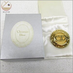 ★着物10★ 1円 Christian Dior ディオール CD ロゴ ブローチ ゴールド レディース ブランド品 [同梱可] ☆☆☆☆