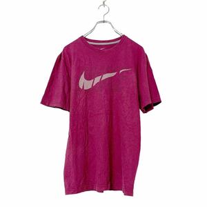 NIKE 半袖 ロゴ プリント Tシャツ M ボルドー ナイキ シンプル スポーツ カジュアル ユニセックス 古着卸 アメリカ仕入 a508-5391