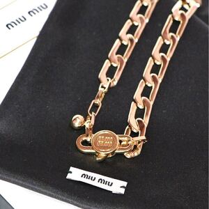 MIU MIU ゴールドチェーン ネックレス ミュウミュウ ブレスレット