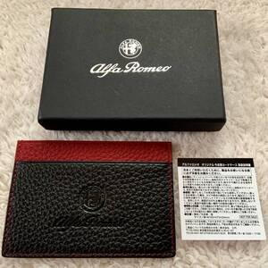 ★【未使用】アルファロメオ★レザー カードケース 牛皮革★ノベルティ★非売品★Alfa Romeo★箱付