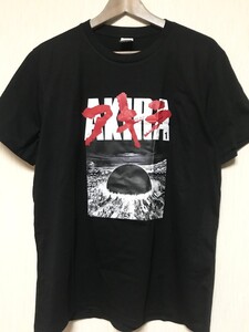 AKIRA Tシャツ 黒色 アキラ サイズL アニメ 90s ムービー 映画 black movie tee 半袖 送料無料 邦画 ブラック