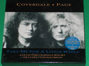 COVERDALE PAGE カヴァーデイル・ペイジ★カヴァペ★TAKE ME FOR A LITTLE WHILE★COLLECTORS CD SINGLE BOX SET INCLUDES 3 COLOUR PRINTS