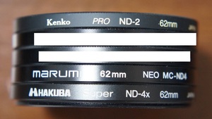 [62mm] Kenko marumi HAKUBA PRO ND 2 ND 4 減光フィルター 680円/枚