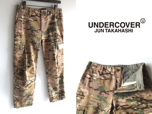 名作 UNDERCOVER アンダーカバー 2011SS UNDERMAN期 迷彩 カモフラ アンクル クロップド カーゴパンツ 1 カーキベージュ アンダーマン期