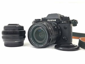 1円スタート Fujifilm 富士フィルム X-T1 ミラーレス一眼レフ レンズ Fujinon EBC 18mm f2 XF 18-55mm f2.8-4 R LM ストラップ付 セット