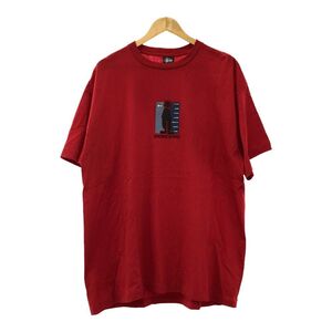 美品 STUSSY ステューシー シャドーマン レッド Tシャツ XXL コットン100％ 半袖 トップス カットソー メンズ AT817A69