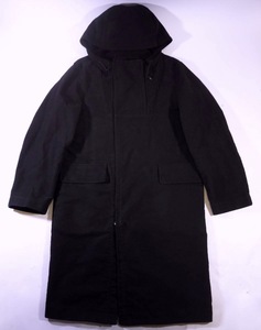 初期HELMUT LANG 本人期/イタリア製 超希少オーバーサイズ/モールスキン 2連ジッパー モッズコート Mens48/ブラック raf simons undercover