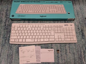 0609u0449　ロジクール ワイヤレスキーボード K295OW 静音 耐水 キーボード 無線 Unifying K295 オフホワイト