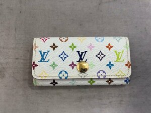 【LOUIS VUITTON】ルイヴィトン　モノグラム　マルチカラー　4連キーケース　ホワイト　SY02-FPW