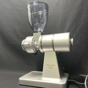 8r88 【動作品】Kalita ナイスカットミル KH-100 電動コーヒーミル シルバー 珈琲 カフェ 喫茶店 cafe カリタ タテ型 NiceCatMill