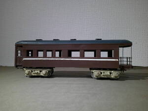 つぼみ堂製 鉄板製 ”展望車”古いOゲージ(1/45・32mm) 1950年代　当時の「模型店の特製品」？　使用浅く美品ですが難もあり