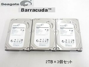 S3569S Seagate Barracuda ST2000DM001 2TB 3個セット 3.5インチ HDD フォーマット済み CrystalDiskInfo正常判定