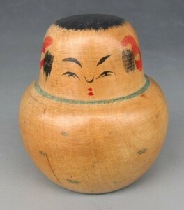 ◆古い伝統 こけし【小林清次郎】えじこ 山形系◆6x5.7cm◆TOHOKU KOKESHI Doll