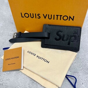 ◆新品未使用/鑑定済み◆ LOUIS VUITTON ルイヴィトン×シュプリーム コラボ Supreme ネームタグ バッグチャーム エピレザー メンズ M677