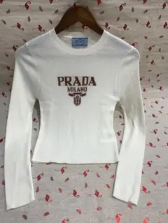 PRADA プラダ　ニット　長袖　ホワイト　サイズ36